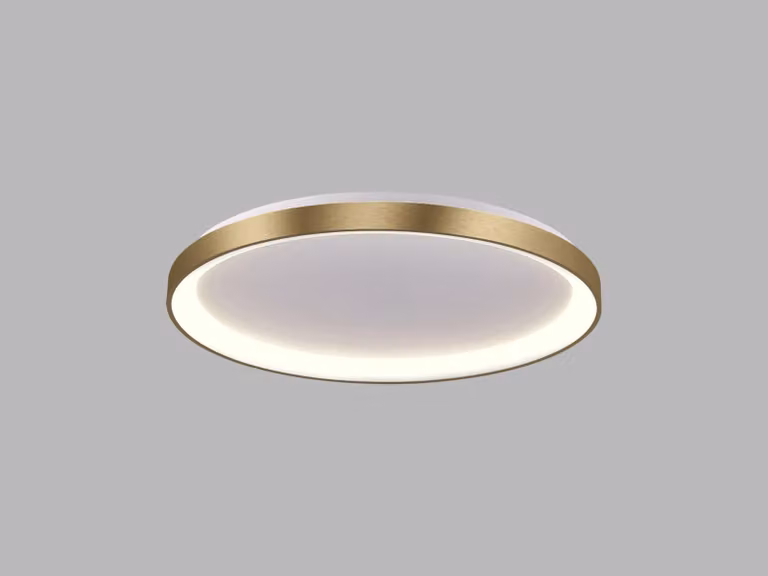 Apparecchio per soffitto BELLA SLIM CRI90 dimmerabile, Variante: oro, Ø 780 mm, 60 W, 3000/4000 K, TRIAC