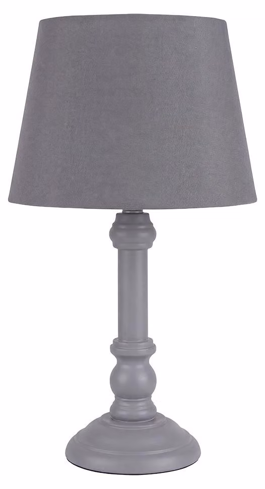 Lampada da tavolo Clayre & Eef, colore grigio, in legno