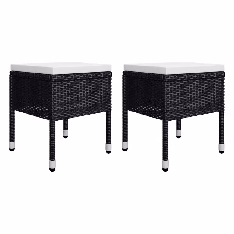 vidaXL Set da pranzo da giardino 5 pezzi nero