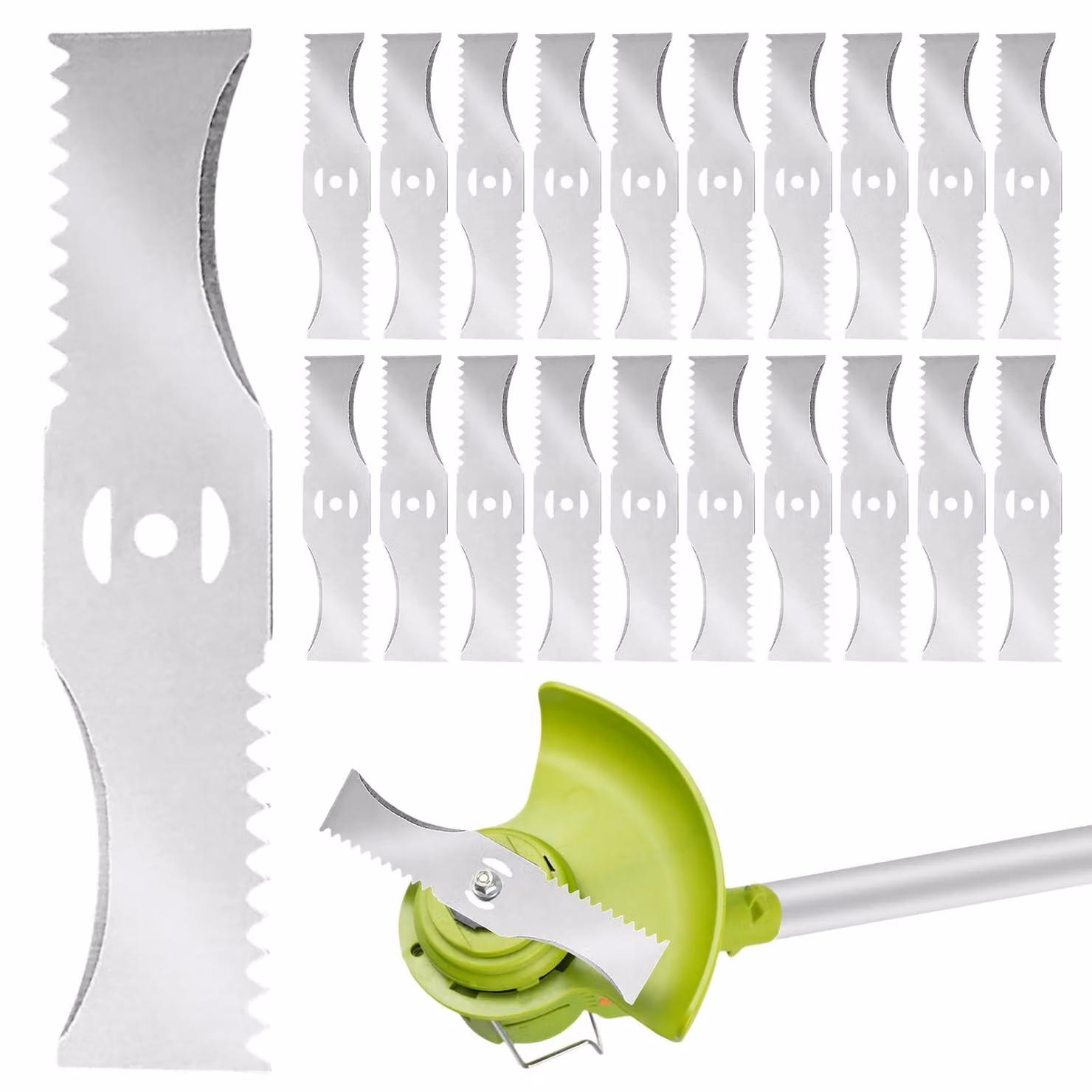 Omgoods - Set di 20 lame di ricambio per tagliaerba, compatibili con utensili da giardino