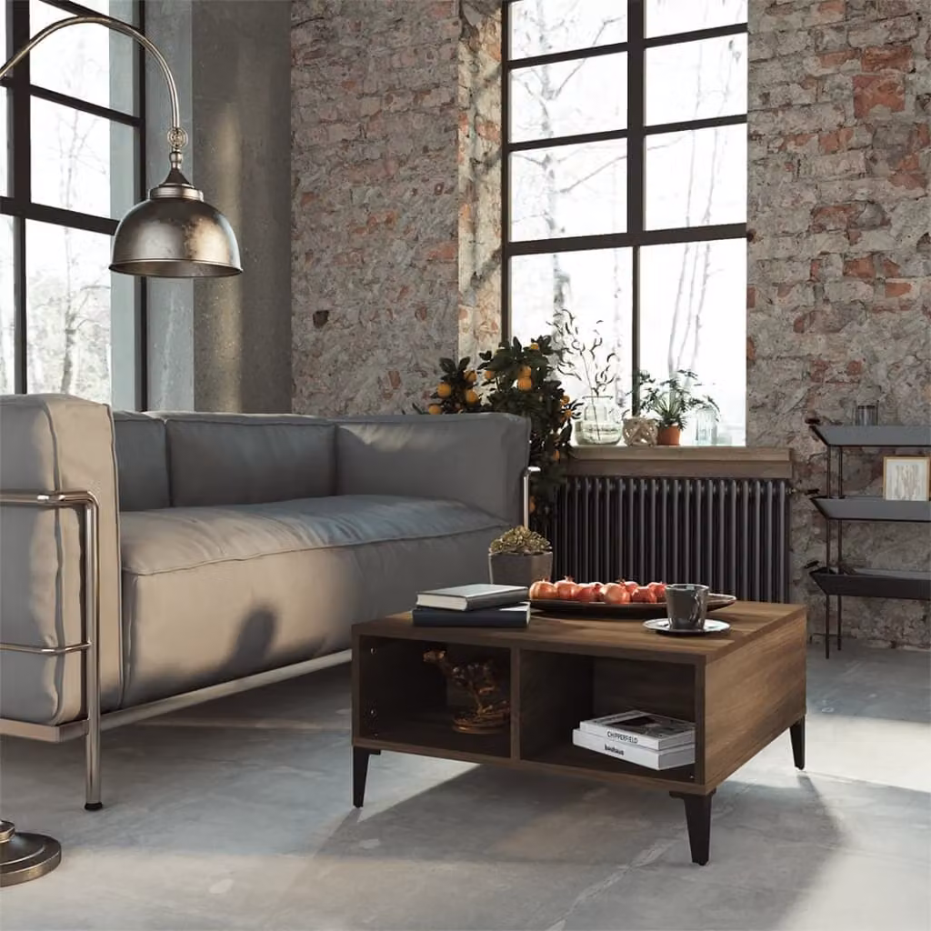 Maison Exclusive - Tavolino marrone effetto rovere 60x60x30 cm Materiale ligneo