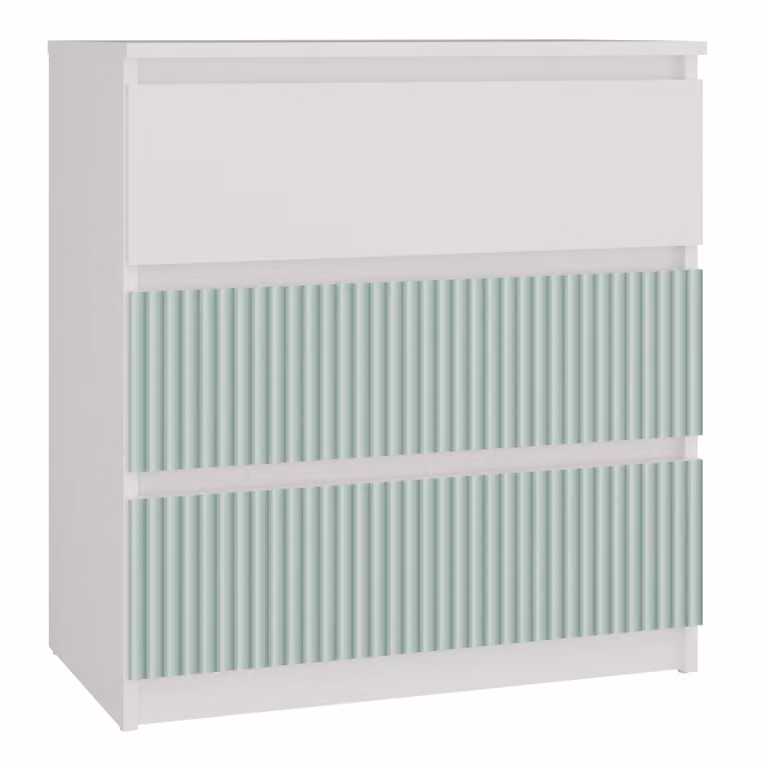 Cassettiera con cassetti per camera dei bambini DUSTER - bianco / menta