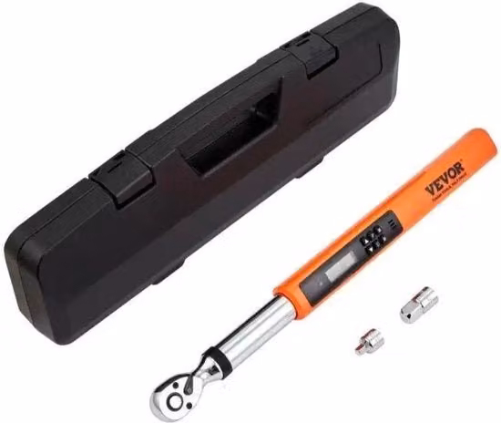 Chiave Dinamometrica Digitale FIBILA 3/8" con Schermo LED e Manico a Rasoio, Acciaio Inox e Cromo Vanadio, Campo di Regolazione 5,1-50 Nm, Colore Arancione
