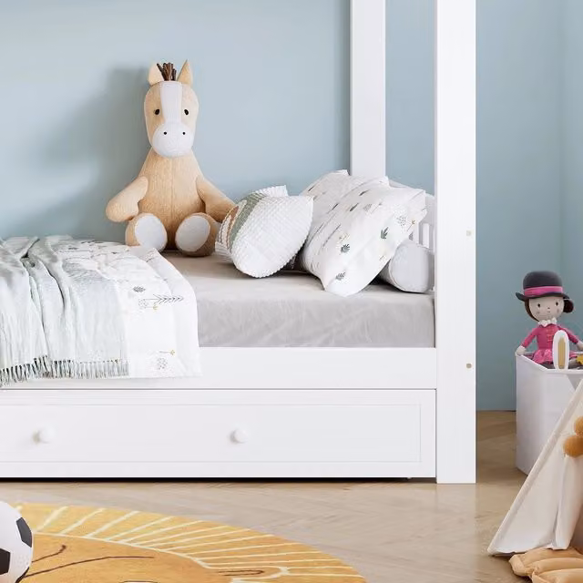 Letto a Castello Bambini in Legno ¨C Xylo ¨C Pino/MDF/Multistrato, Bianco, 90x200