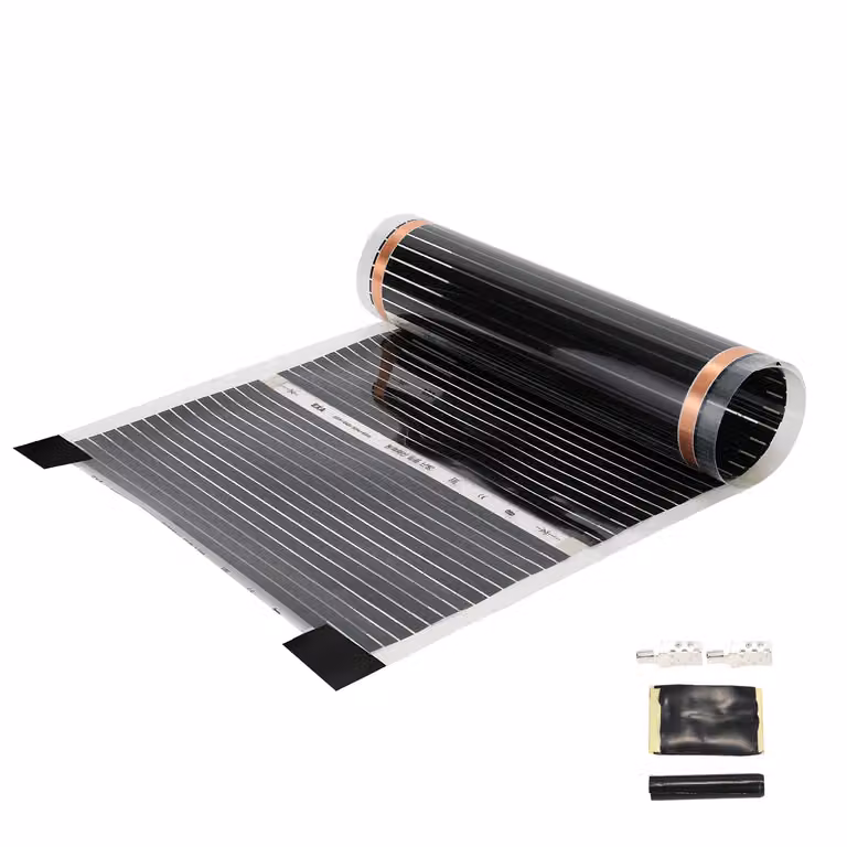 Jopassy foglio di riscaldamento a pavimento riscaldamento elettrico a infrarossi, 220W/m2, adatto per 10m2, set di fogli di riscaldamento, 2x0,5m per pezzo