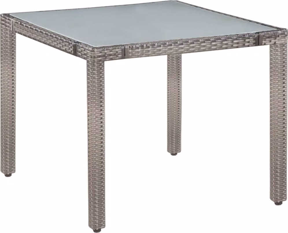 vidaXL set da pranzo da giardino 5 pezzi con cuscini in poly rattan grigio