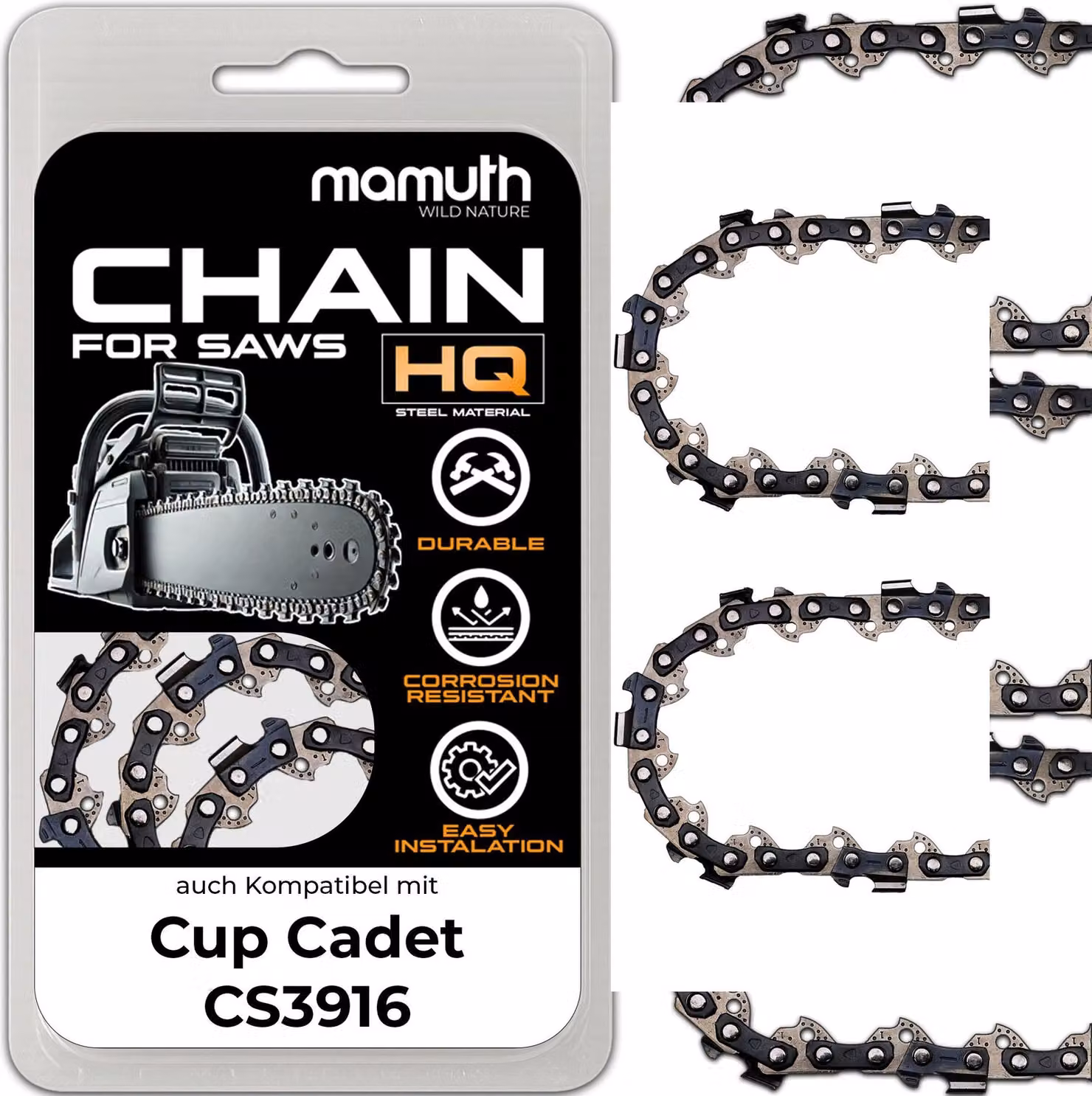 2x catena per motosega 40cm 1,1mm 3,8" 57TG per Cup Cadet CS3916