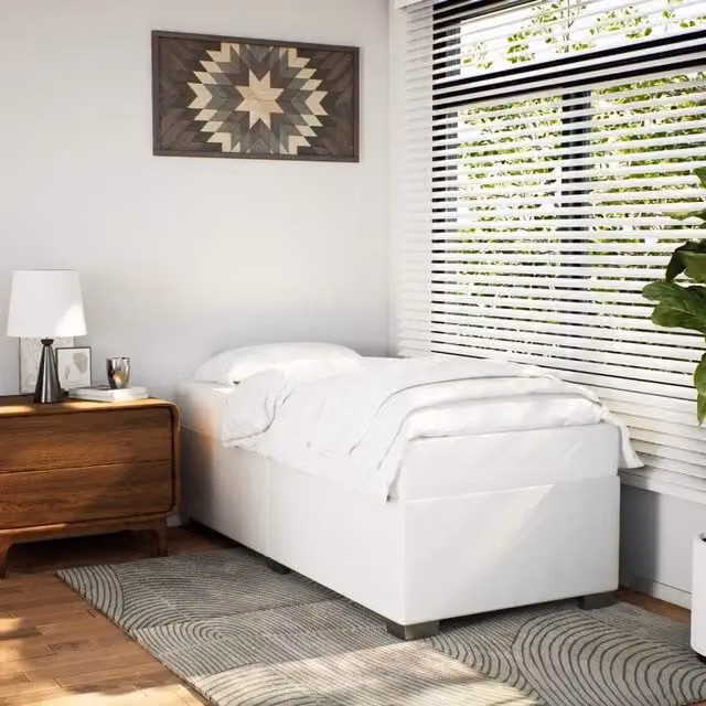 Giroletto vidaXL in similpelle bianco per adulti L/P: 90 x 190 cm – 1