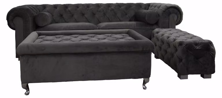 Chesterfield Sofa 3 SITZER Polster Designer Couchen Sofas Garnitur SL Sofa 19