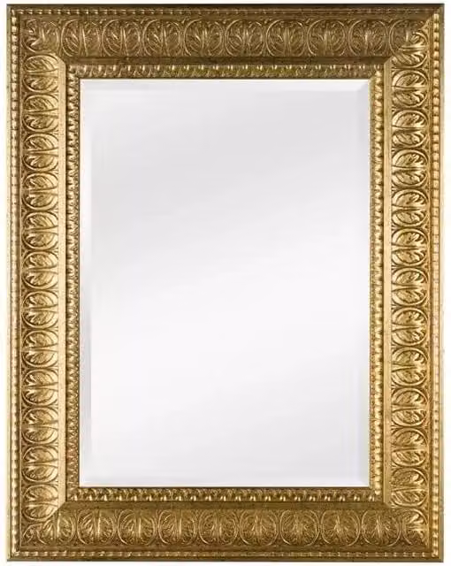 Specchiera in foglia oro rettangolare misure:73 x 93 x 6 - Mobili 2G