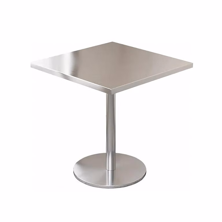 Mobili da ristorazione bar caffè tavolo da catering in acciaio inox piccolo tavolo rotondo tavolo da pranzo tavolo bistro 80x80x75cm【BXG-HF80】