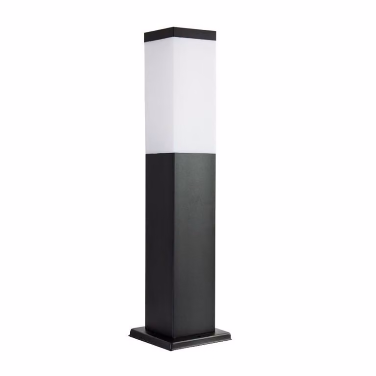 Paletto da giardino quadrato 45 cm 1xE27 nero IP44 SU-MA Inox SS802-450 BL