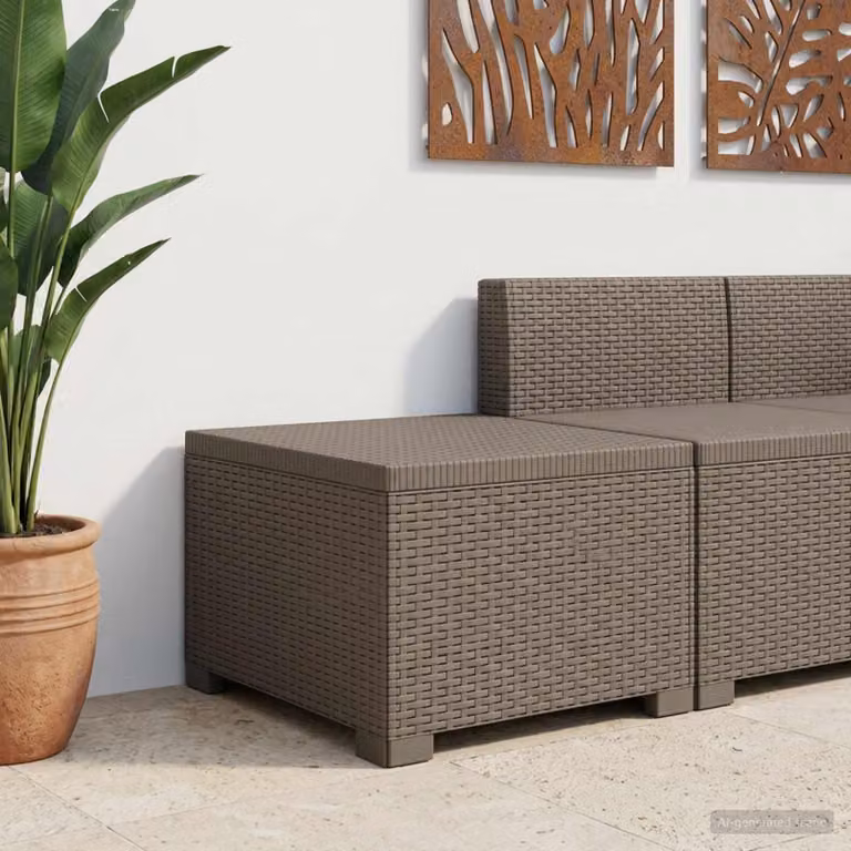 vidaXL Divano da Giardino a 1 Postante in Rattan PP Grigio Chiaro