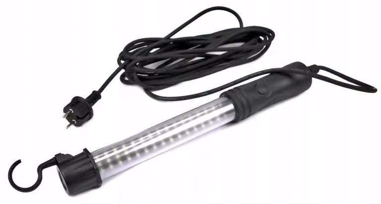 Lampada a LED per officina, alimentazione 230V, grado di protezione IP54, cavo da 7 metri, 16W