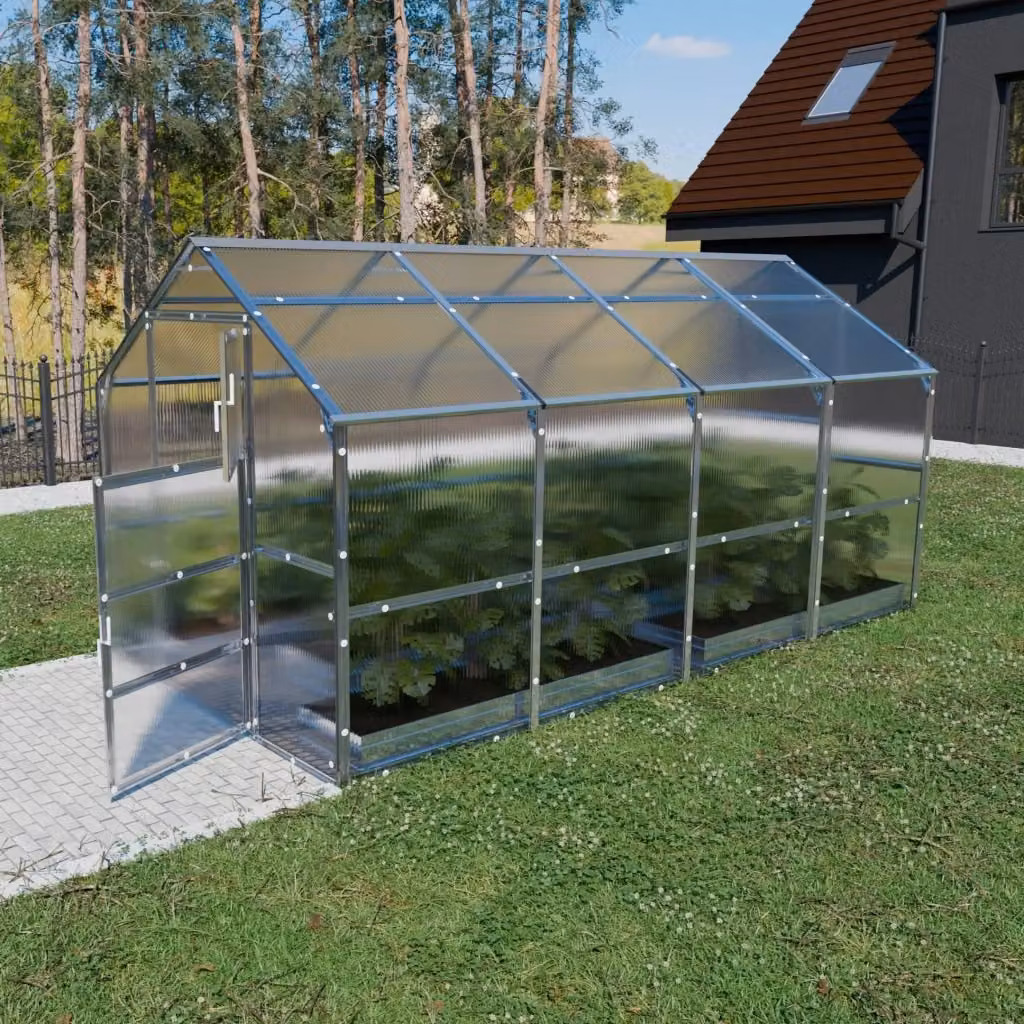 Serra da giardino KLASIKA BERNARD con rivestimento in policarbonato trasparente, L: 4 m, P: 2,35 m – 2