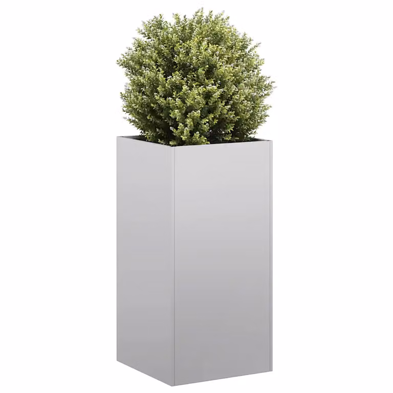 Fioriera vidaXL in acciaio zincato grigio L/P/H: 40 x 40 x 80 cm