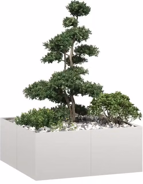 Fioriera 100x100x40 cm in Acciaio Inox 860819