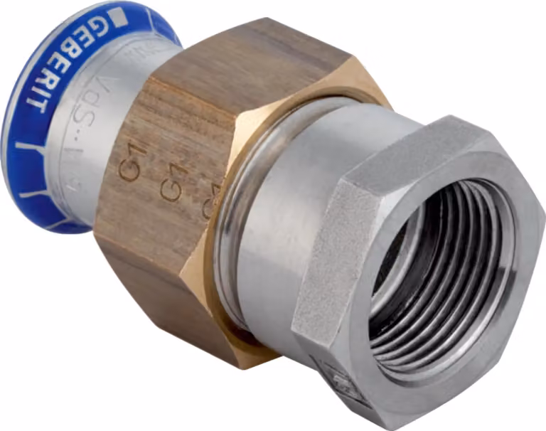 Geberit 35304 Mapress raccordo a vite di transizione in acciaio inox