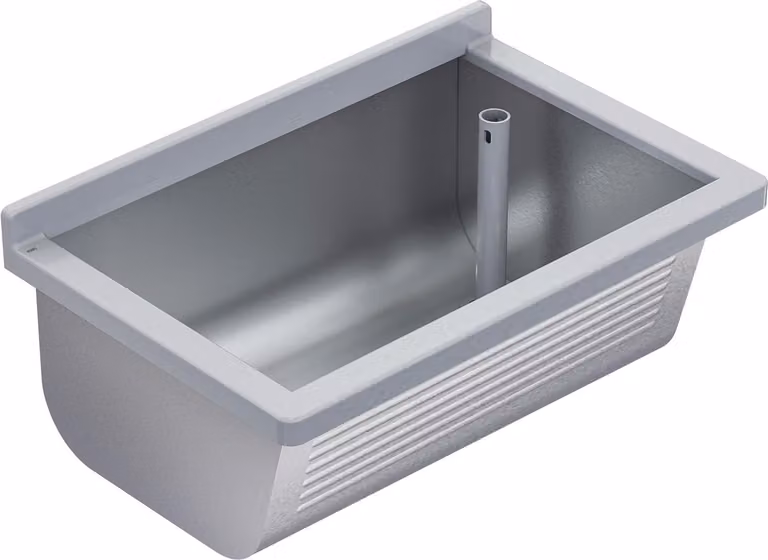 KWC AR lavabo, SIRIUS, acciaio inox, 700x328x460 mm, scarico a destra