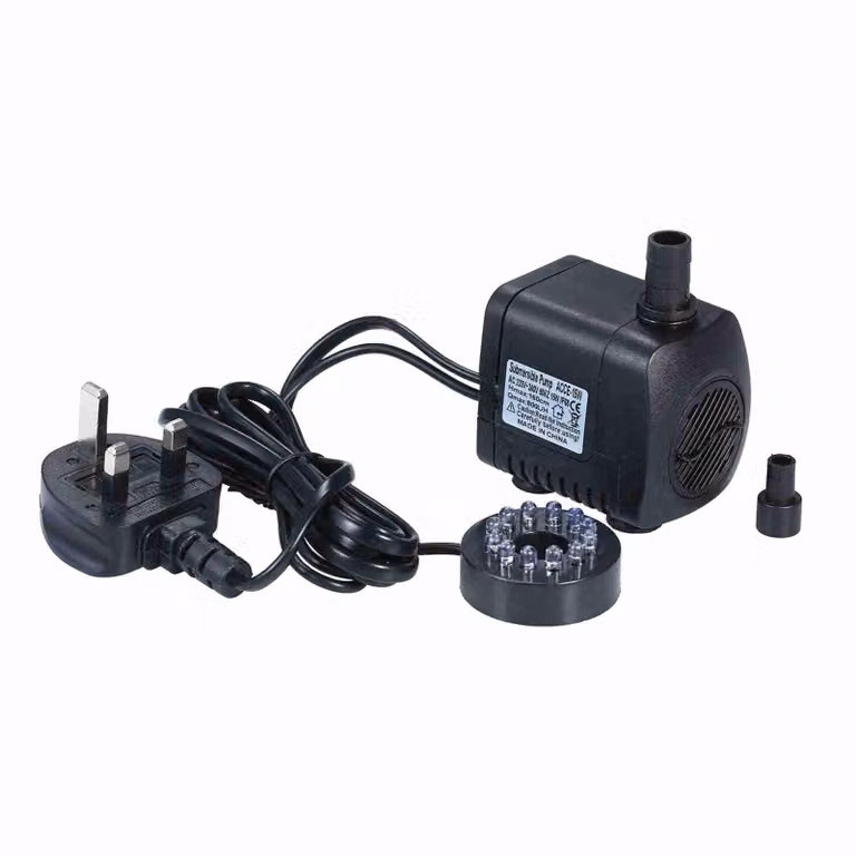 LED luce pompa sommergibile 800L/H ultra-silenzioso acquario serbatoio piscina acqua fontana pompa UK spina