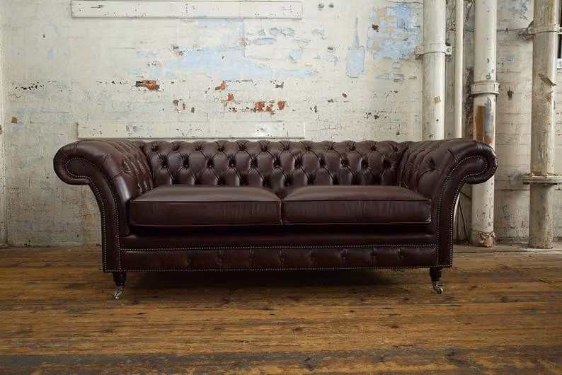 Sofa Luxus Leder Chesterfield Couch Sofas Polster 3 Sitzer Garnitur