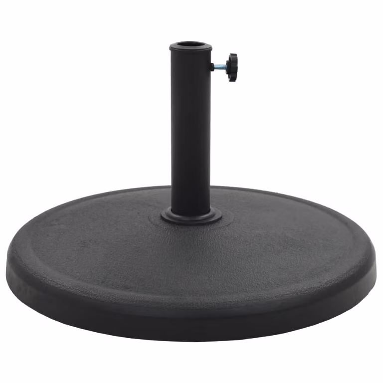 vidaXL Base per ombrellone rotonda 19 kg in poliresina nera