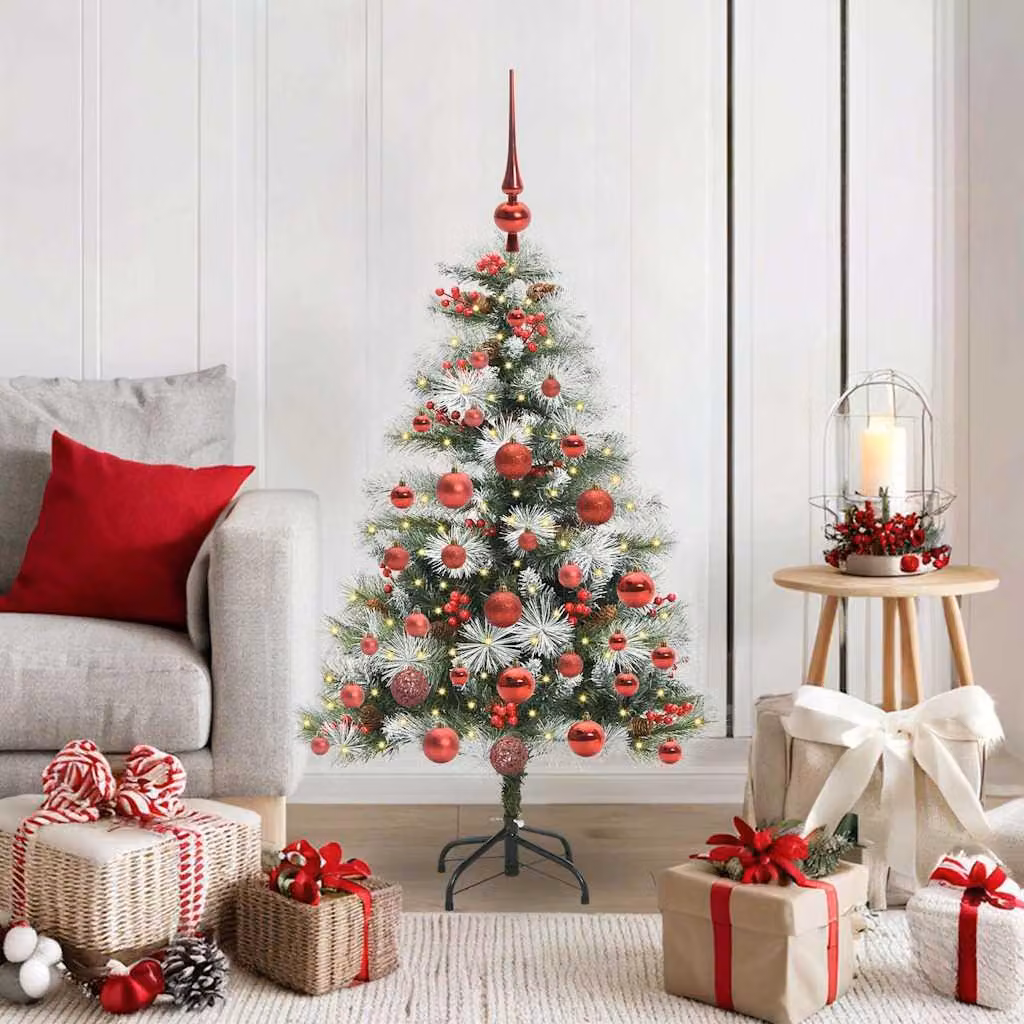 Maison Exclusive - Albero di Natale artificiale, verde e bianco, 120 cm