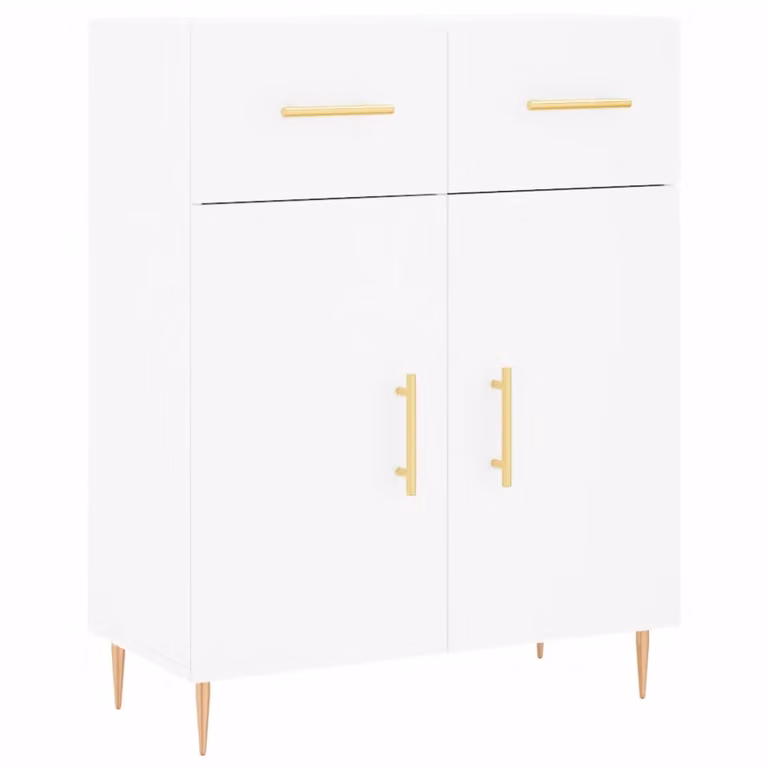 Credenza Bianca 69,5x34x90 cm in Legno Multistrato