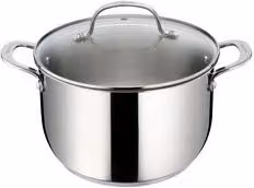 Pentola Lagostina Talento Lagotherm in Acciaio Inox 18/10 con Coperchio in Vetro, Argento, Diametro: 22 cm