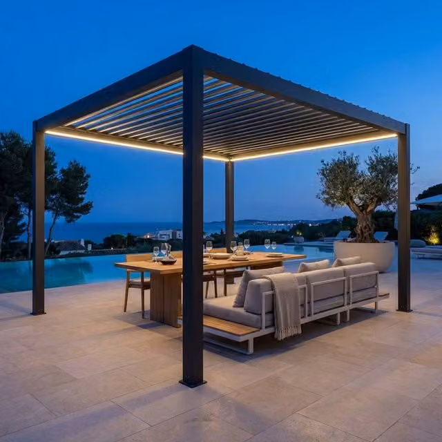 Pergola Bioclimatica Smart Bob Gardens TONY PRO in Alluminio Antracite