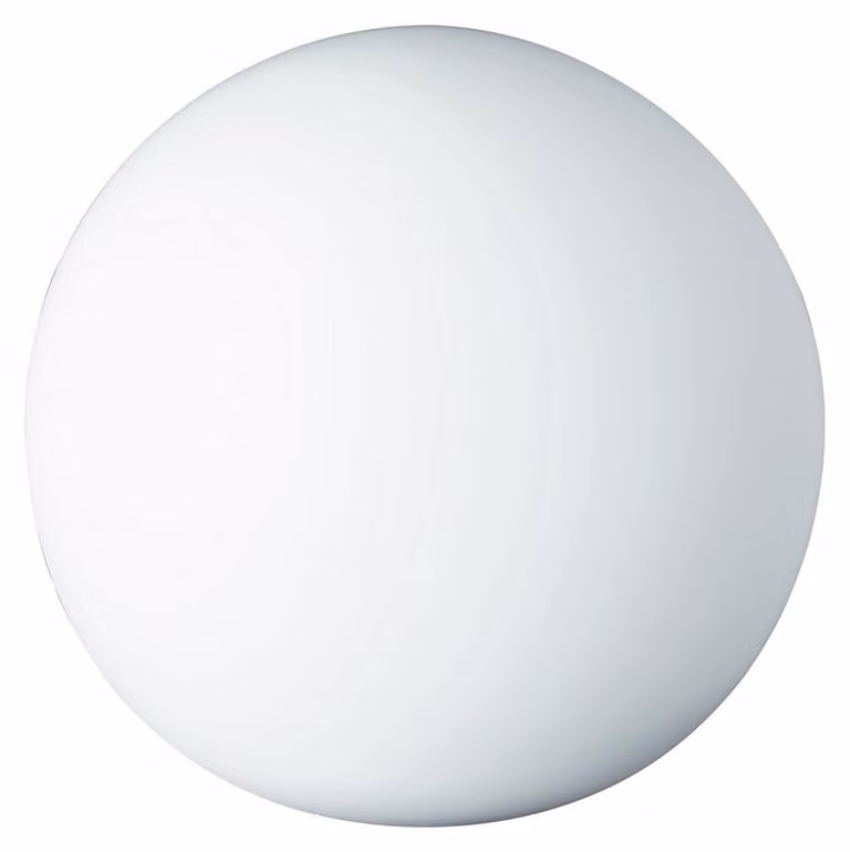 Lampada da tavolo PINGPONG bianca 1xE27x25W in vetro, dimensioni: 18,5x20x20 cm, IP20, RL