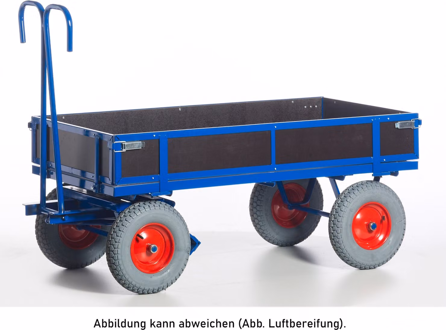 Carrello a mano Rollcart con sponde in legno 1160x760x480 mm Pneumatici
