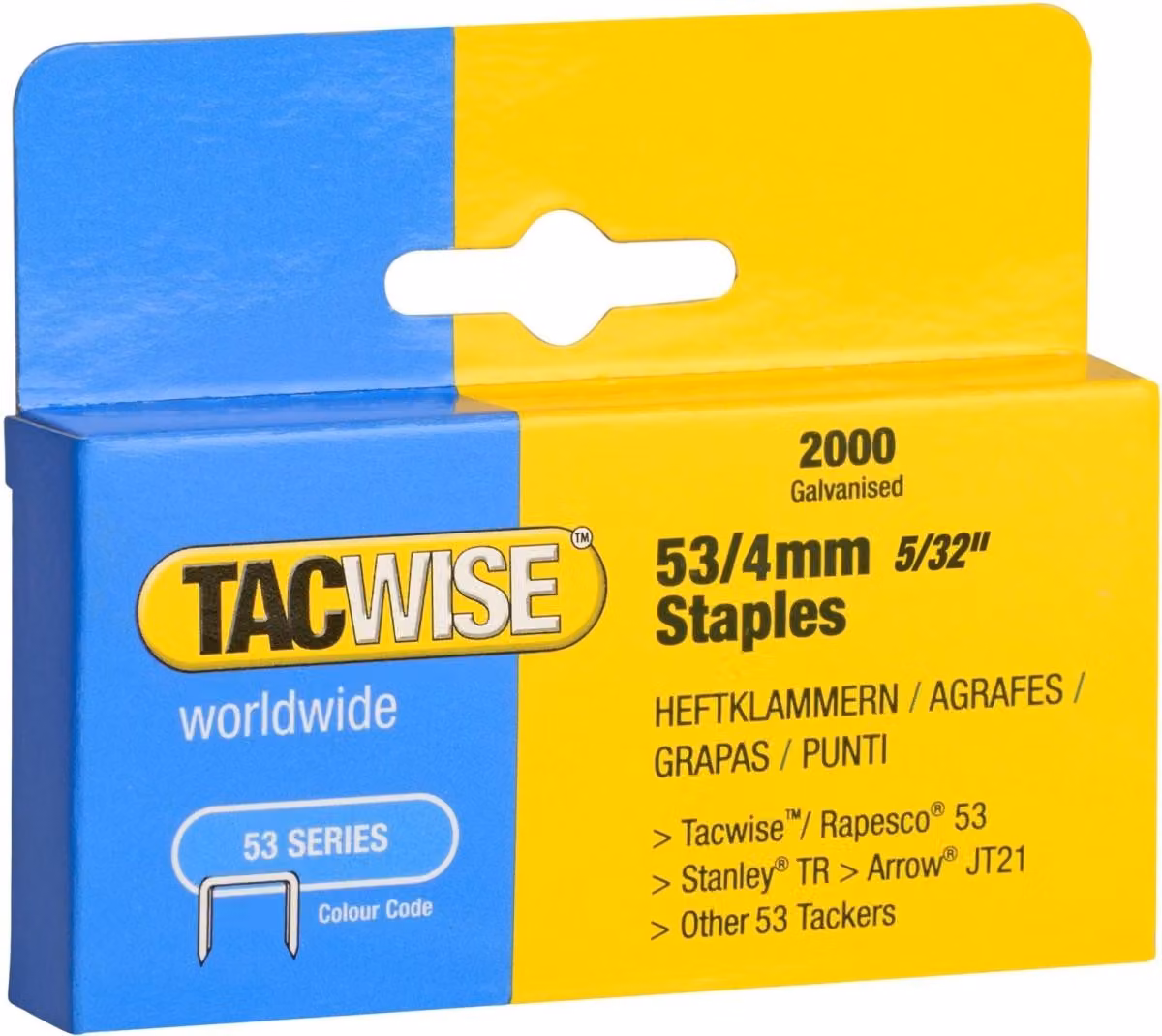 TACWISE 333 Graffe TACWISE 53/4 mm, zincate, 2.000 pezzi
