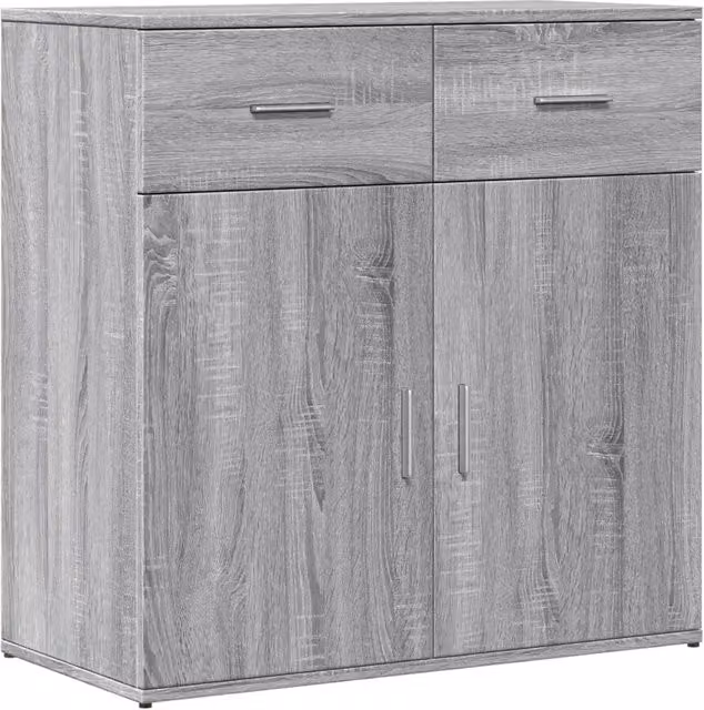Credenza moderna in legno multistrato Grigio Sonoma L: 79 cm, P: 38 cm, H: 80 cm