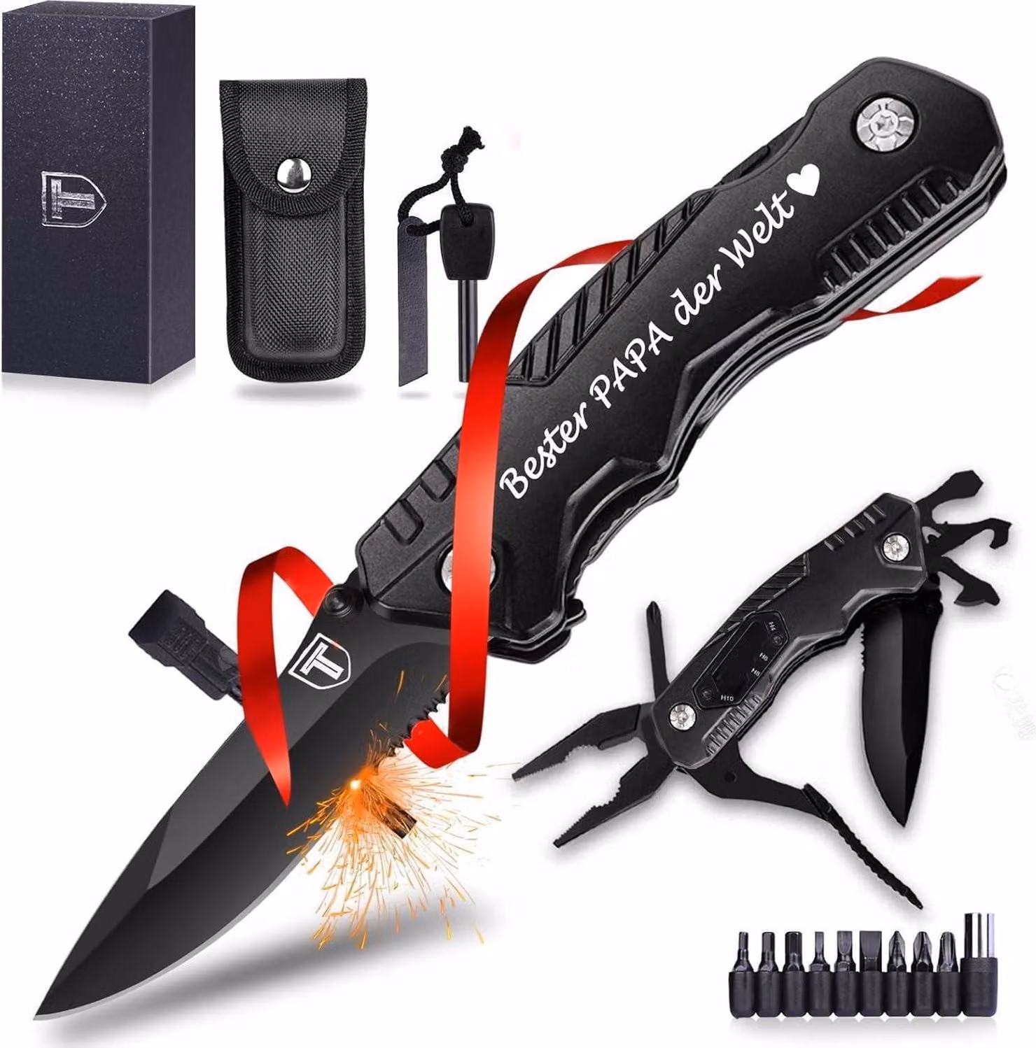 Coltello tascabile multitool da campeggio all'aperto regalo di anniversario per gli uomini