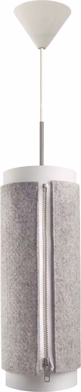 Lampada a sospensione Padiro, 19 x 19 x 52 cm - grigio - Polipropilene con rivestimento in feltro - Rivestimento in feltro con cerniera decorativa - Attacco E27