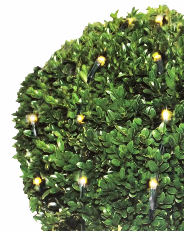 Catena luminosa per siepi, diametro 1,2 metri, con 144 LED bianco caldo