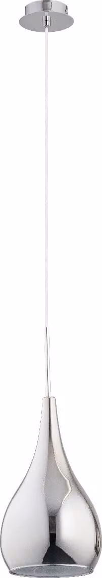 Lampada a sospensione Sonia cromata 1xE27x60W in vetro, dimensioni: 80x15x15 cm, IP20, Alfa