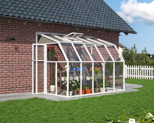 Veranda Sun Room Canopia in Policarbonato modello Lean-to colore Bianco L: 3,2 m x P: 2 m