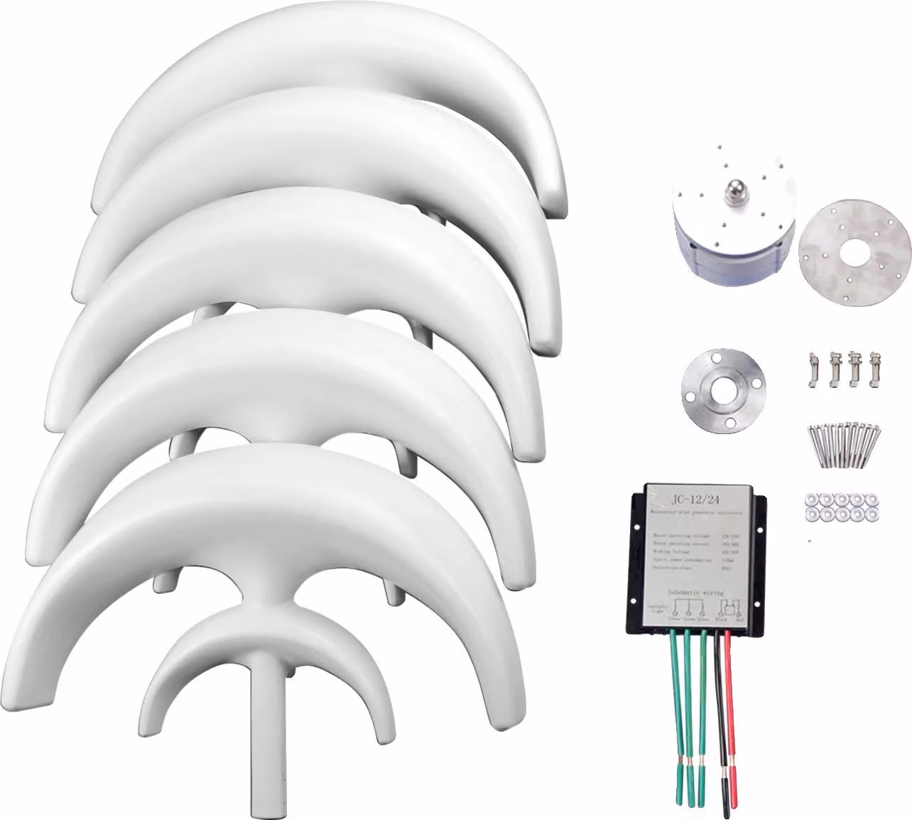 Generatore eolico, soluzione energetica pulita, design in stile lanterna, BIANCO