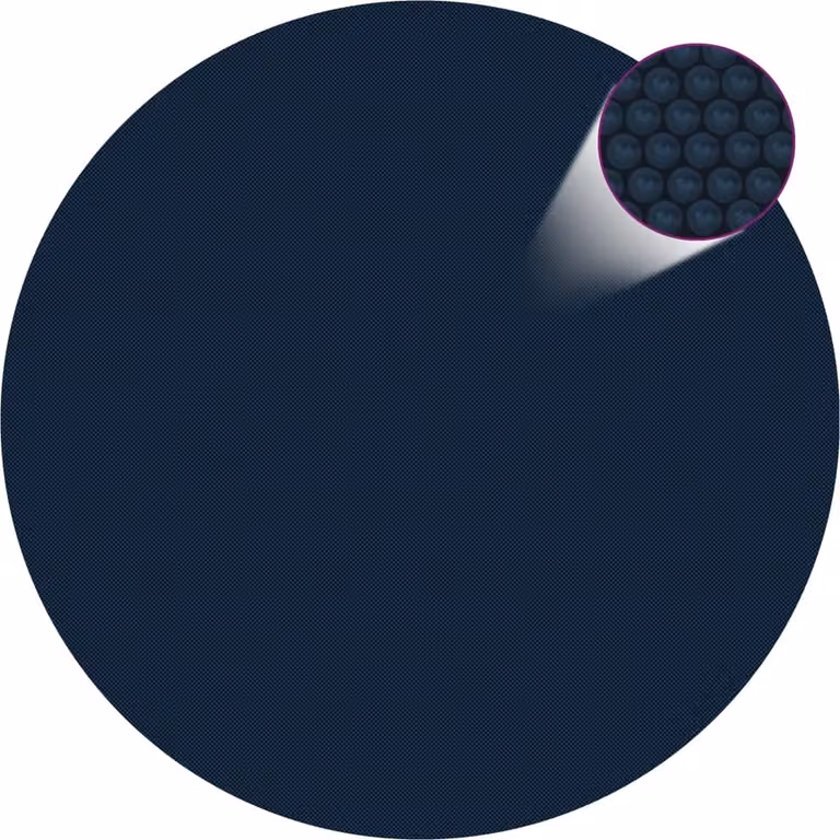 Pellicola Galleggiante Solare PE per Piscina 300 cm Nero e Blu