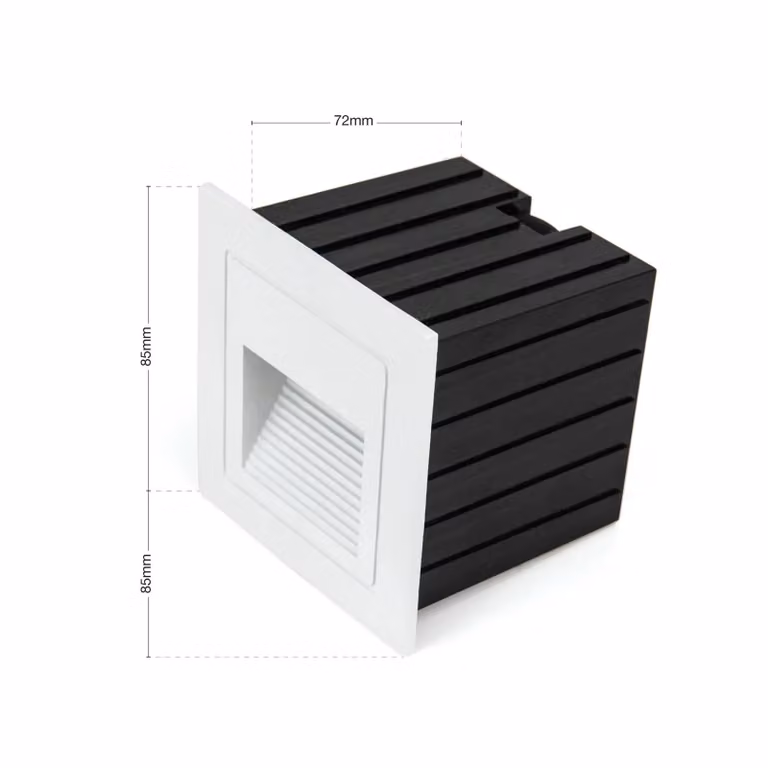 ORION Applique a LED da incasso Loro, bianco, larghezza 8,5 cm, alluminio Loro, Bianco / Opale, Alluminio, Moderno, Applique da esterni