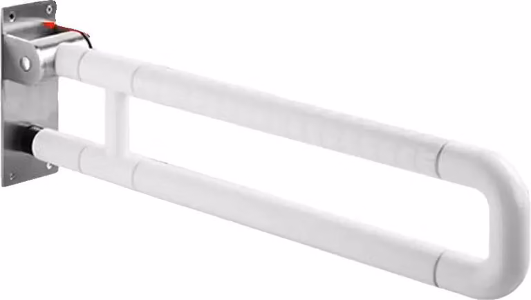 Supporto per corrimano, acciaio inossidabile, barra di sicurezza montata a parete, BIANCO, 60 cm
