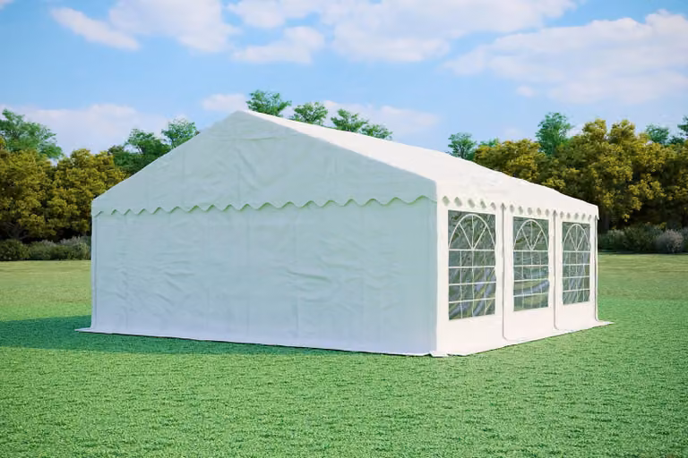 Tenda per eventi, dimensioni 6x6 metri, PVC PREMIUM, 500 g/m², colore bianco
