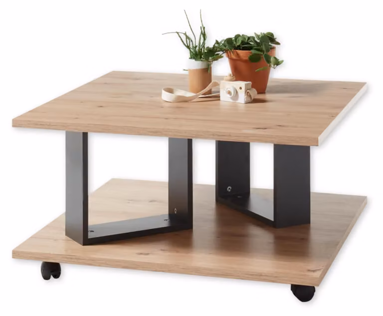 Tavolino Zera Artisan in rovere grigio Tavolino da salotto Tavolino da soggiorno