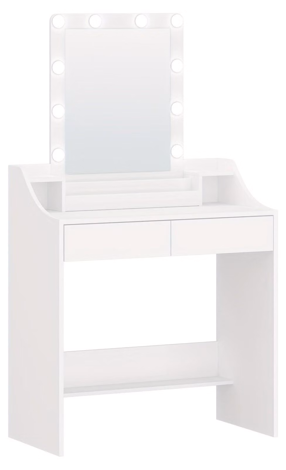Tavolino da trucco - Comò da trucco - Scrivania da trucco - Tavolo da trucco - Tavolino da trucco bianco - Con illuminazione LED regolabile