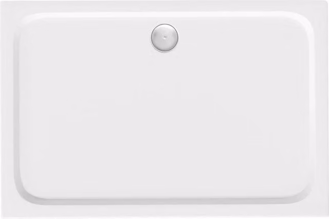 Piatto Doccia Rettangolare in Acrilico Rea Belmond White con Copertura Cromo L: 100 cm, P: 80 cm