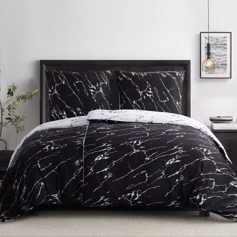 Omgoods - Set di lenzuola in microfibra, 4 pezzi, 135 x 200 cm