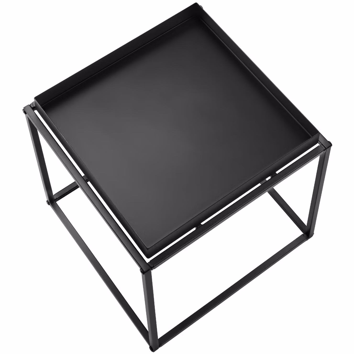 Tavolino Cambridge tectake nero in metallo L/P/H: 40 x 40 x 44 cm – 3