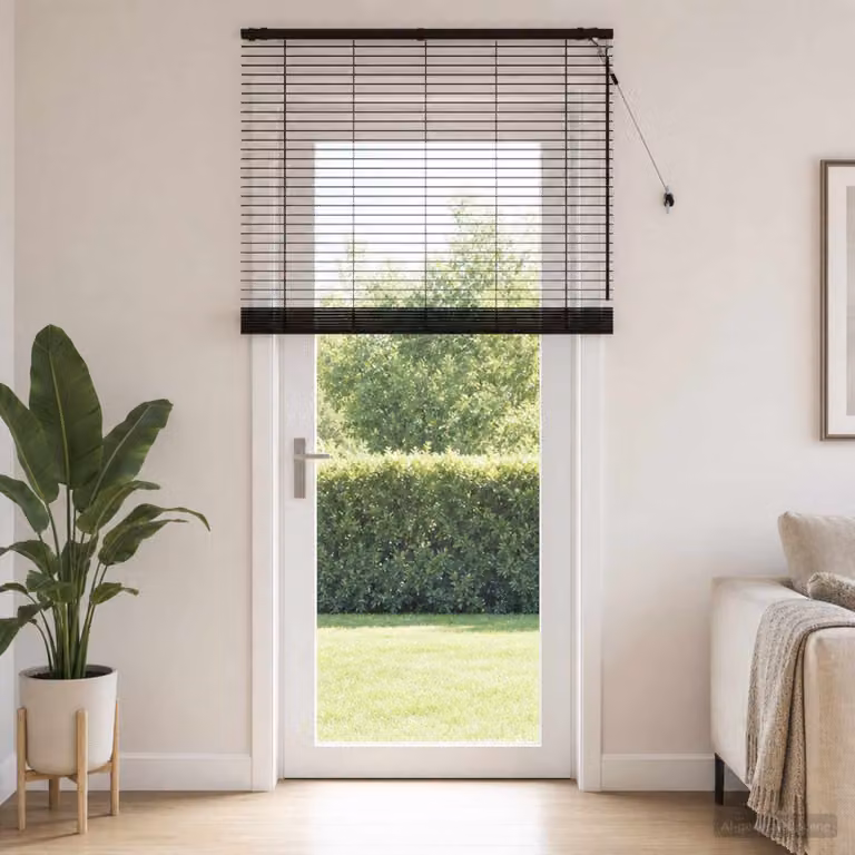 vidaXL Tenda Veneziana Marrone Scuro L: 135 cm, H: 250 cm, 35 mm